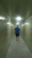 Andy walking down the bunker