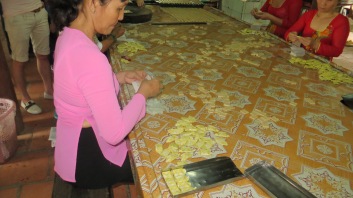 Making the coconut candy