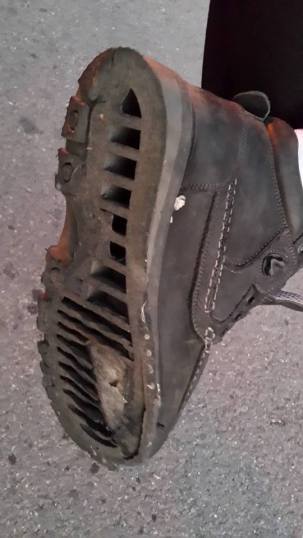 Damage done to normal shoes